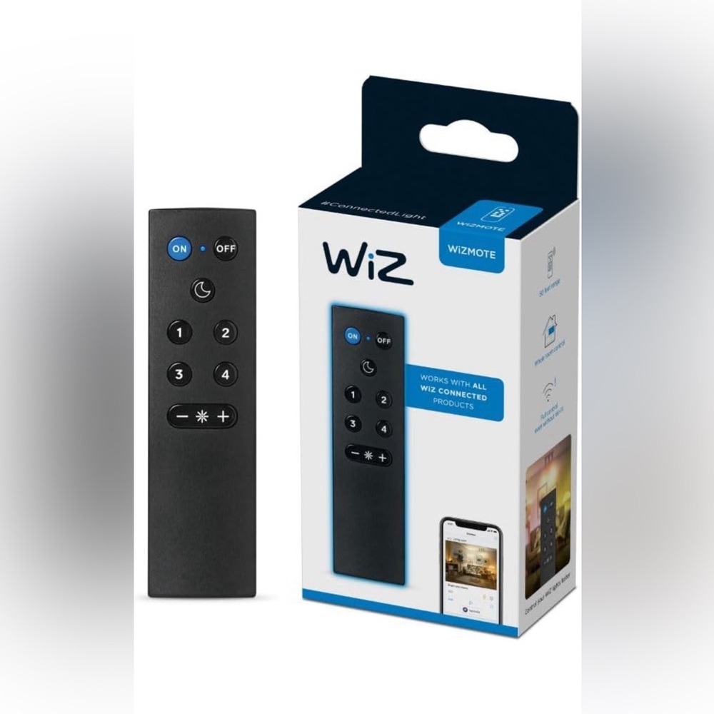 WIZ Remote Control WIZMOTE 2-AAA Batteries Inc NEW No Wi-Fi Required 50 FT Range